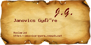 Janovics Györe névjegykártya